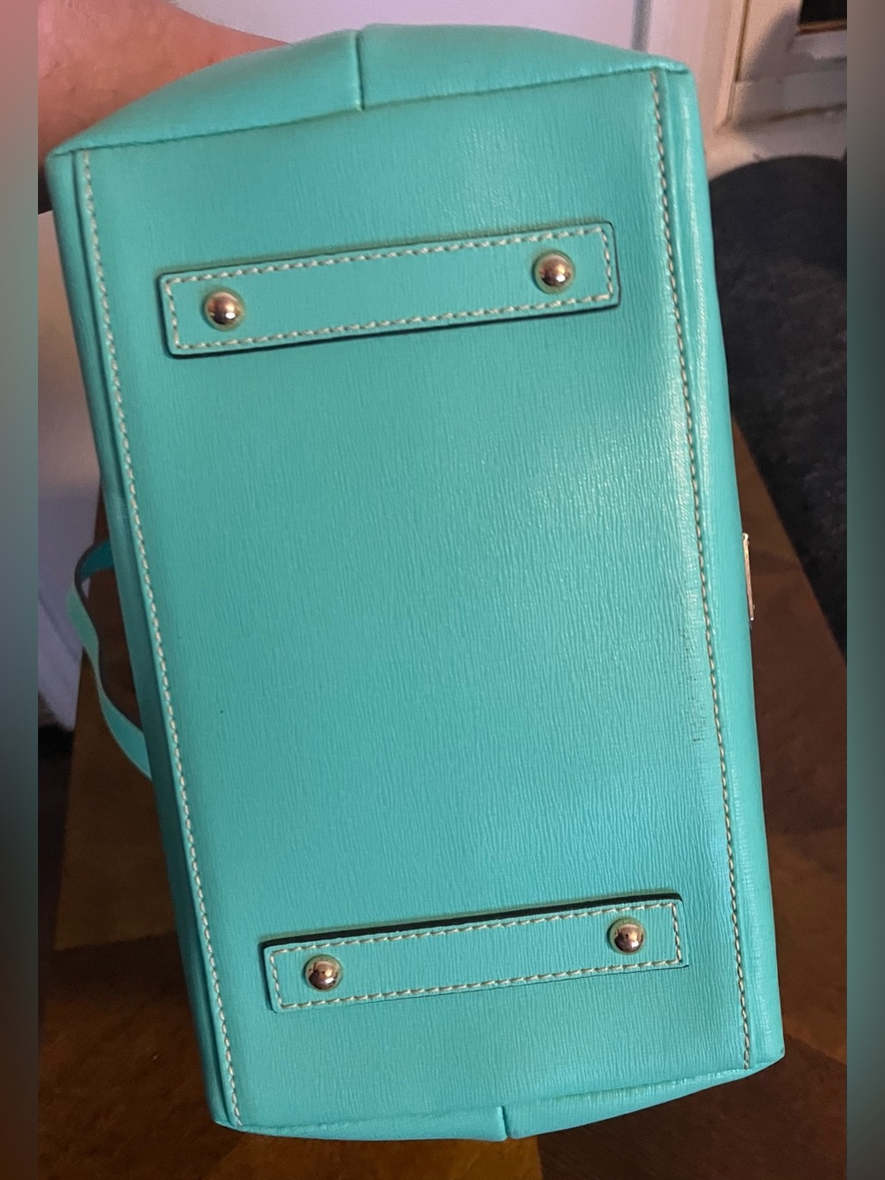 Dooney & Bourke Leather Satchel with Turn-Lock in Spearmint - NWOT - Picture 5 of 8